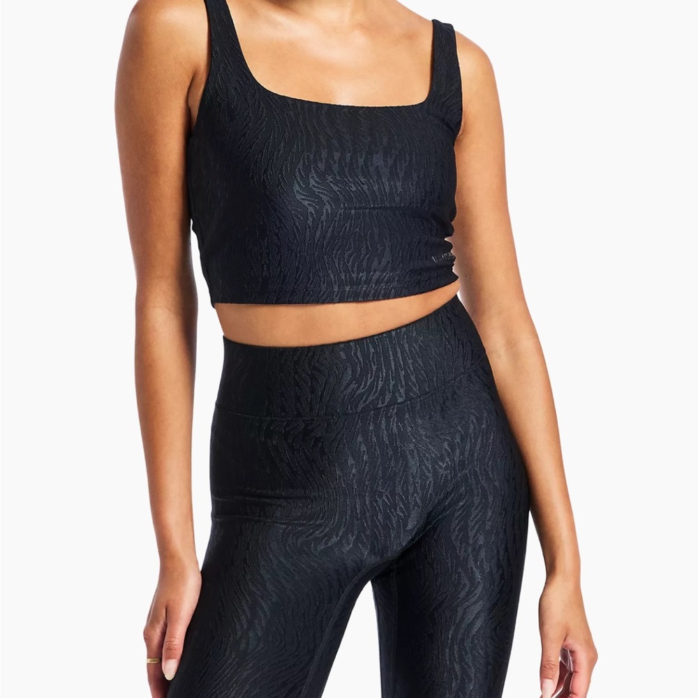 Black Textured Tank Top